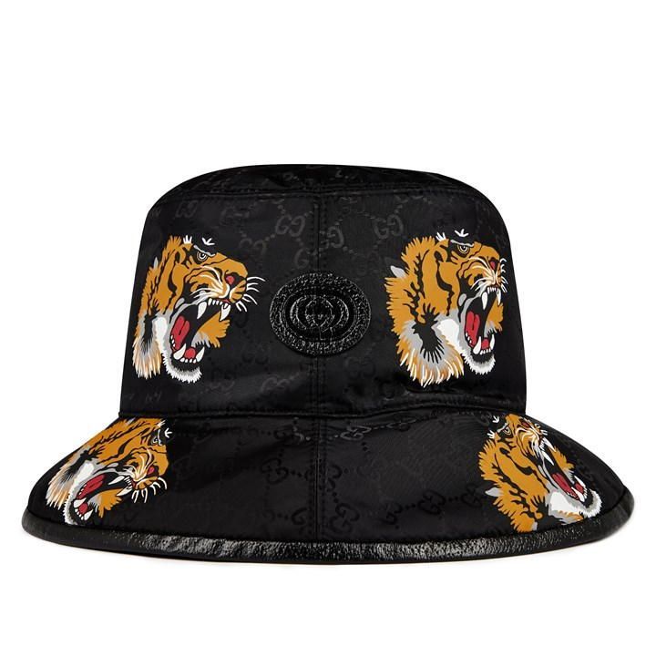 Gg Tiger Bucket Hat - Black