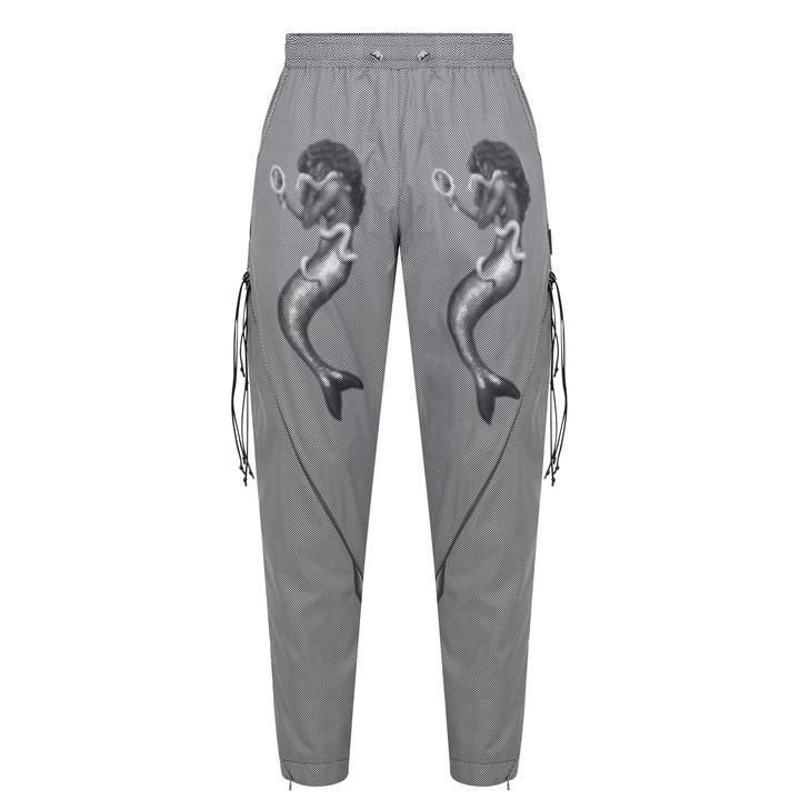 Graphic Printed Trousers - Black