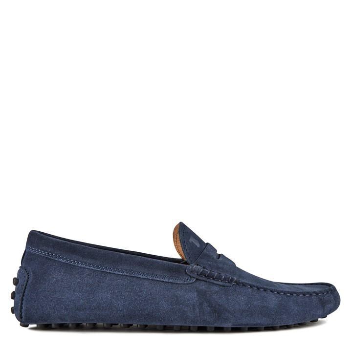 Gommino Bubble Suede Loafers - Blue
