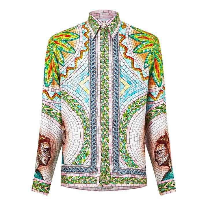 Long Sleeve Mosaic Shirt - Multi