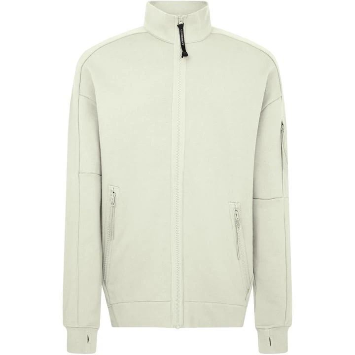 Full Zip Fleece Sweatshirt - White