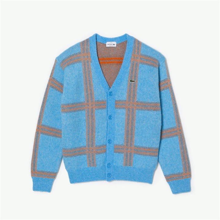 Lacoste Wool Cardi Sn24 - Blue