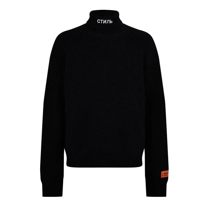 Knitted Turtleneck Sweater - Black