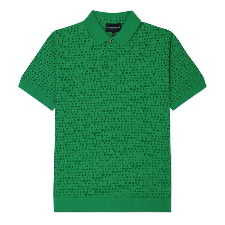 Logo Print Polo Shirt - Green
