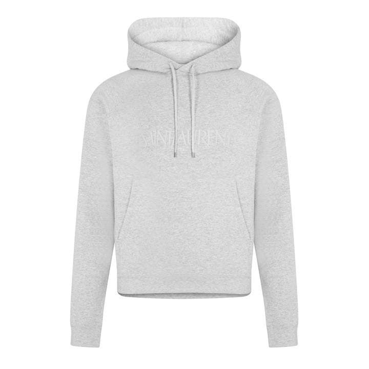 Logo Embroidered Hoodie - Grey