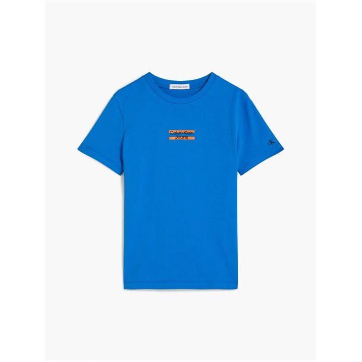 Mini Block Logo Ss T-Shirt - Blue