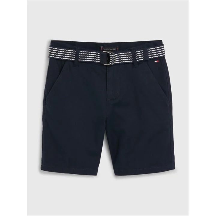 Essential Belted Chino Shorts - Blue