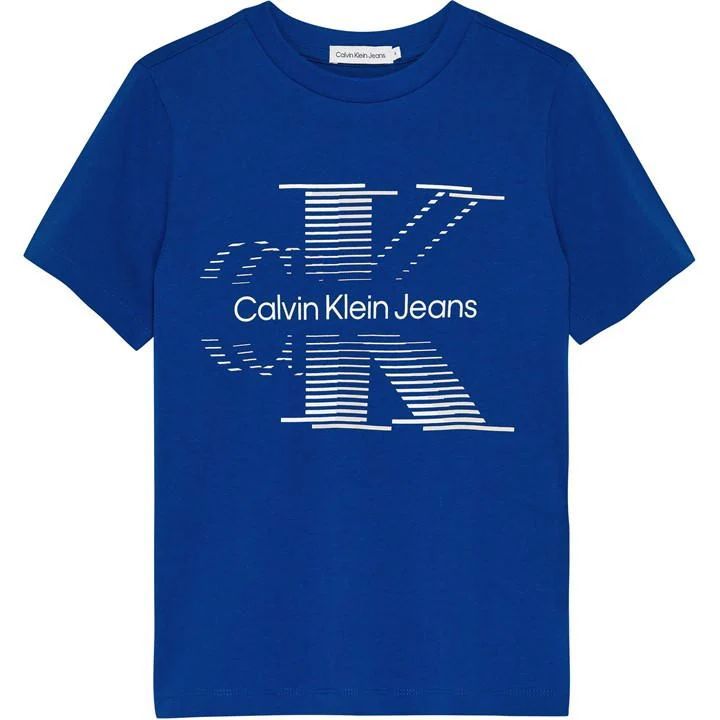 Lined Monogram T-Shirt - Blue