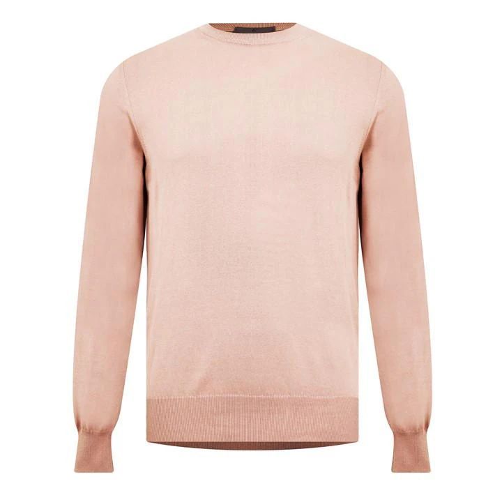 Crew Neck Knitted Jumper - Pink