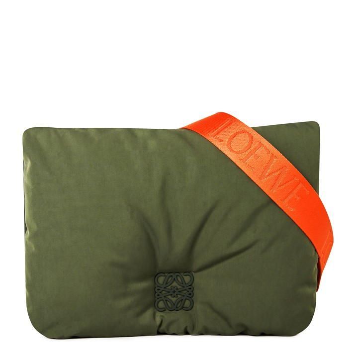 Goya Puffer Embellished Messenger Bag - Green