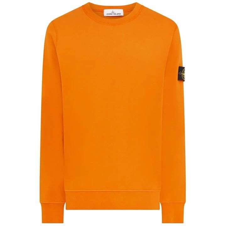 Fleece Crew-Neck Sweatshirt - Orange