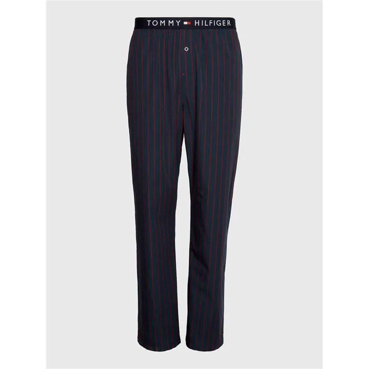 Check Woven Trousers - Blue