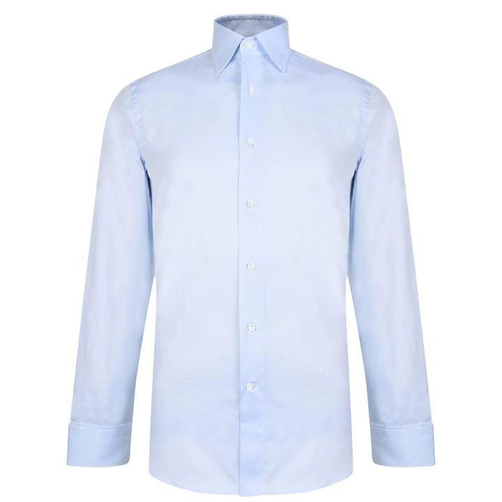 Twill Slim Fit Long Sleeve Shirt - Blue