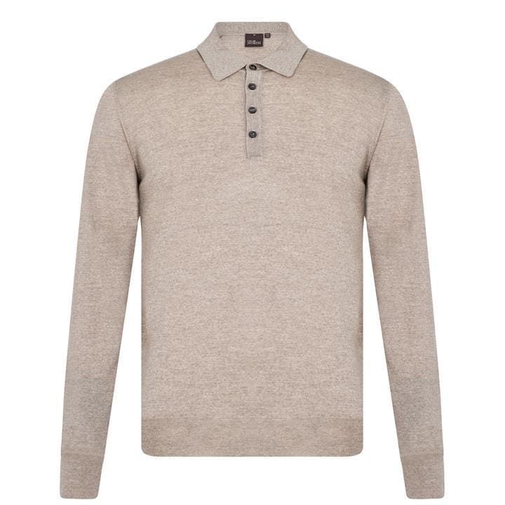 Ruben Long Sleeve Polo Shirt - Grey