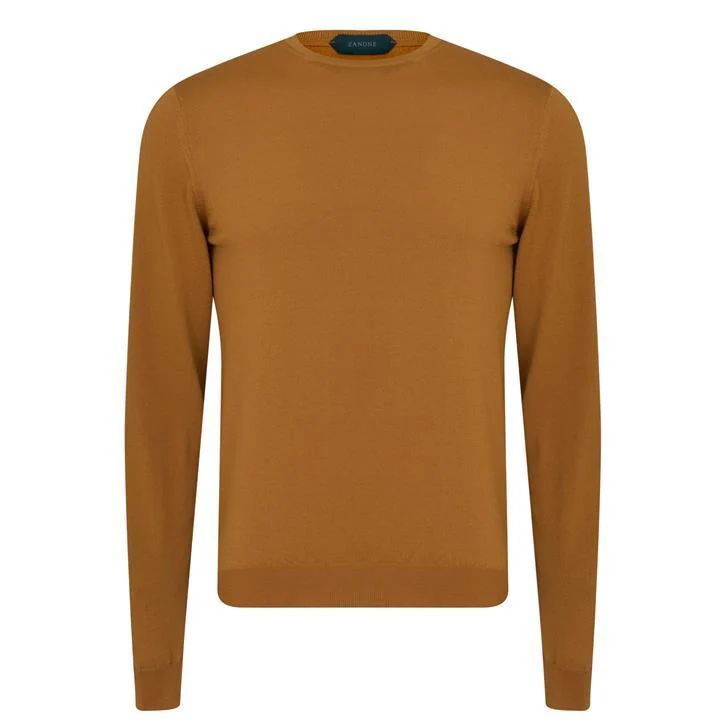 Wool Neck t Shirt - Brown