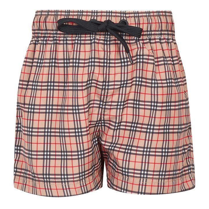 Signature Checked Shorts - Beige