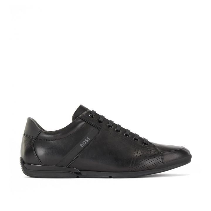 Saturn Smooth Leather Trainers - Black