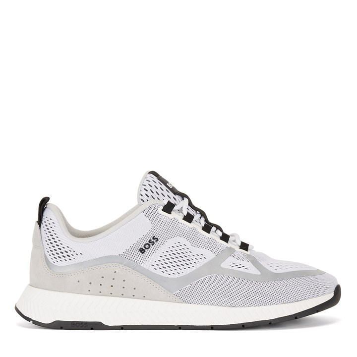 Titanium Mesh Trainers - White