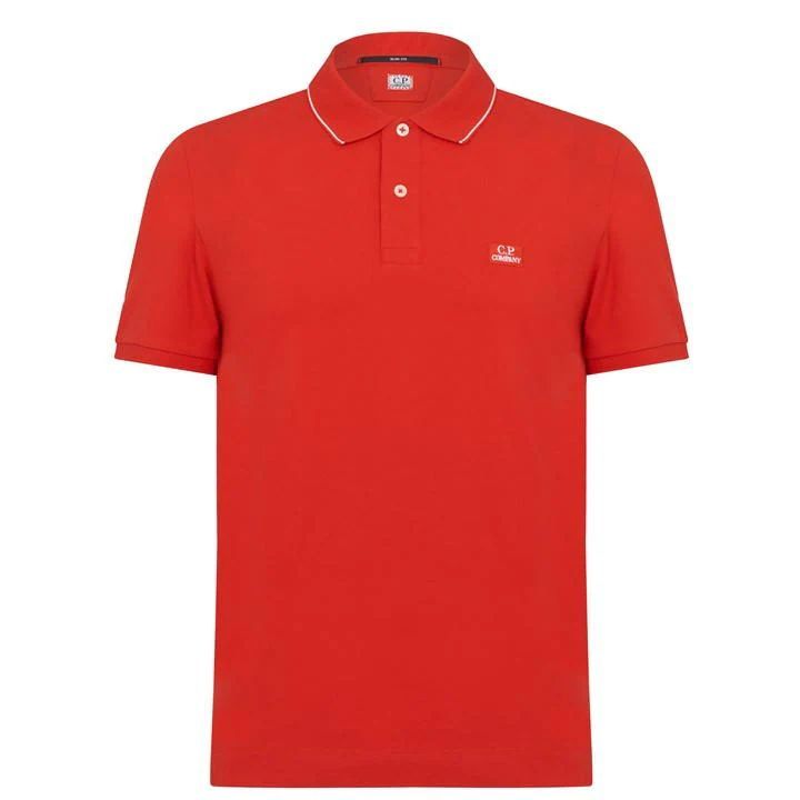 Short Sleeve Tipped Polo Shirt - Red