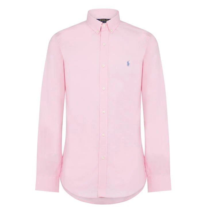 Polo Ralph Lauren Cotton Stretch Poplin Shirt Mens - Pink