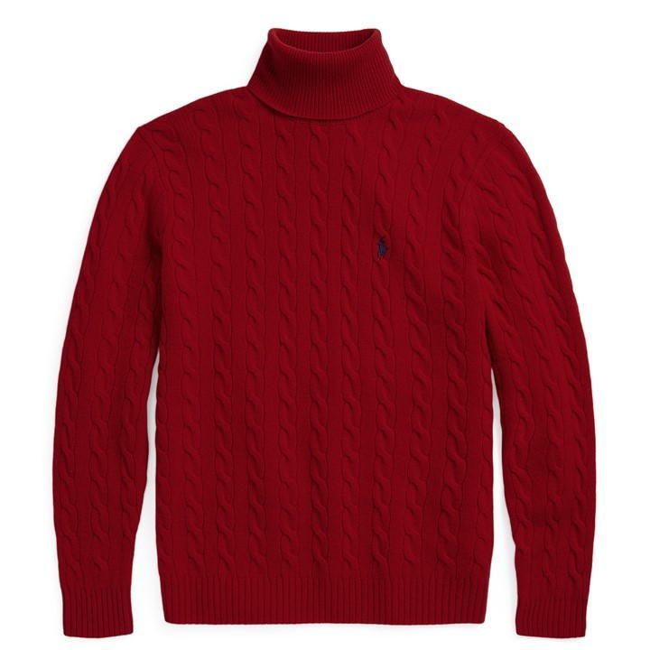 Polo TurtleNeck Wool Sn24 - Red