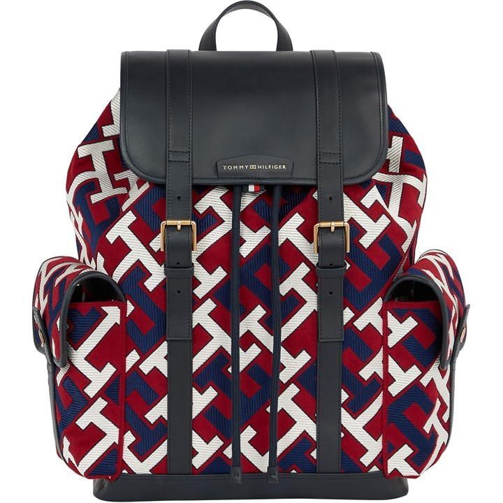Th Monogram Flap Backpack - Red