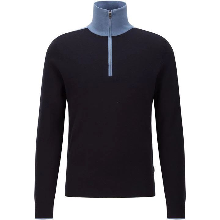 Padas Quarter Zip Jumper - Blue