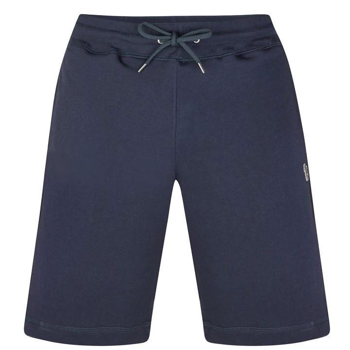 Zebra Logo Cotton Shorts - Blue