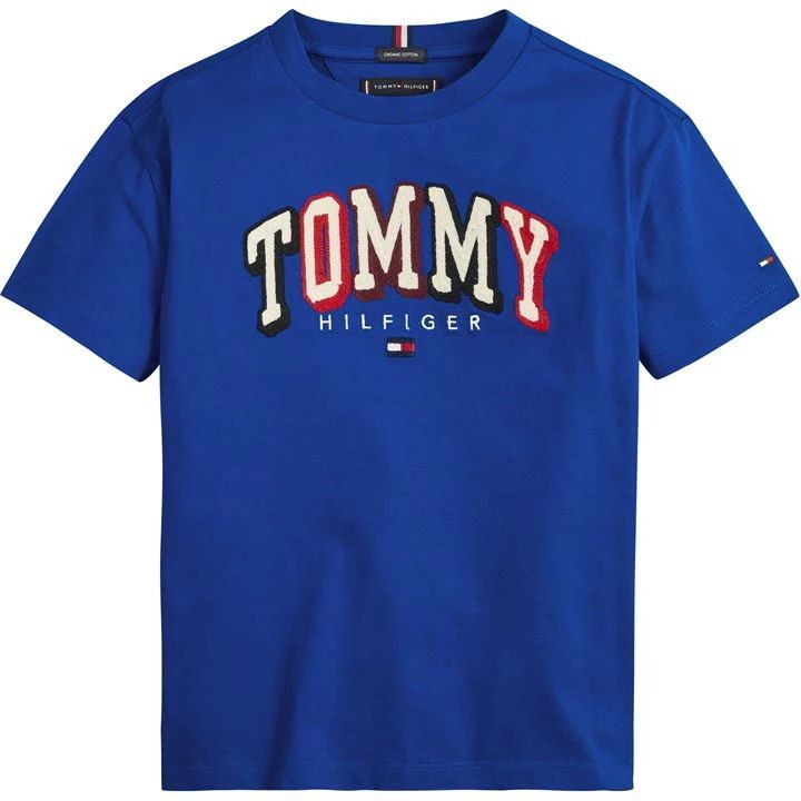 Tommy Chainstitch Tee S/S - Blue