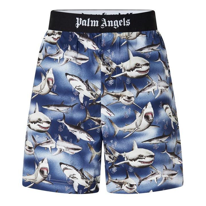 Shark Print Shorts - Blue