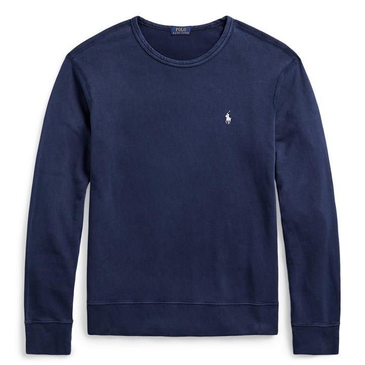 Polo Terry Crew Sweater - Blue