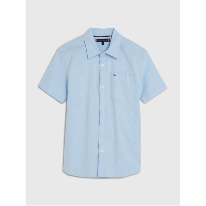 Stretch Oxford Shirt S/S - Blue