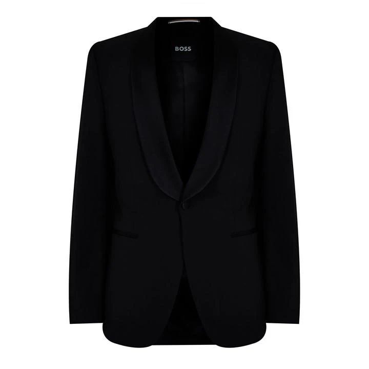 Single Breasted Suit Jacket - Black