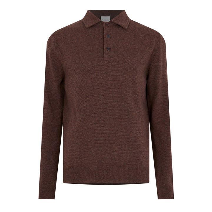 Paul LS Sweater Polo Sn31 - Brown