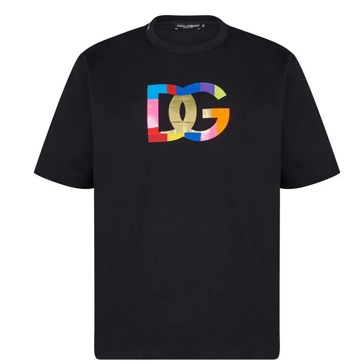 Coloured Logo t Shirt - Black