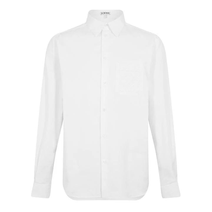 Anagram Debossed Shirt - White