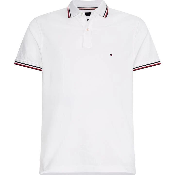 Core Tipped Slim Polo Shirt - White