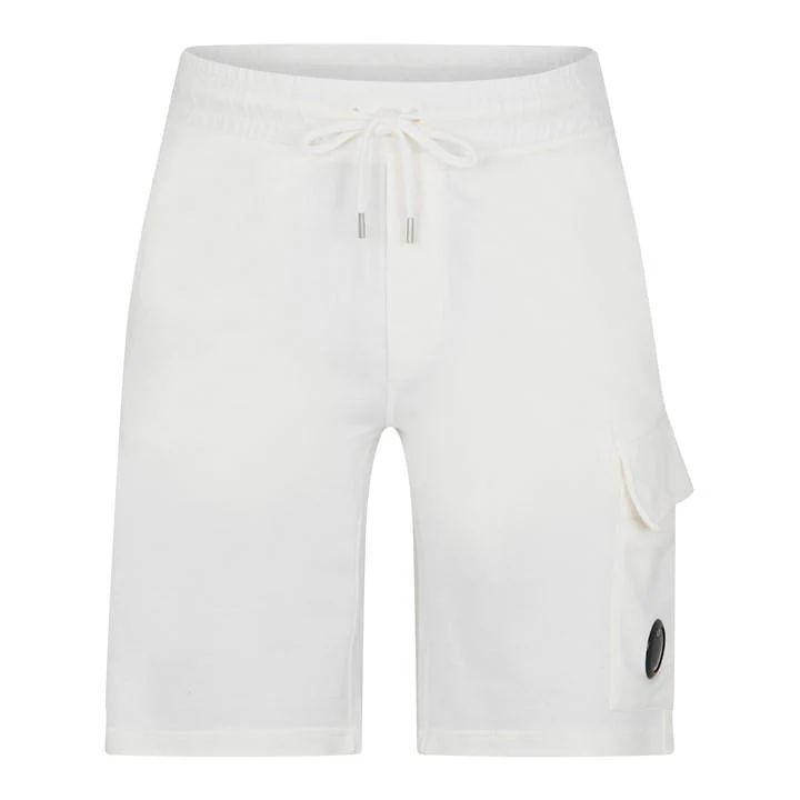 Lens Fleece Shorts - White