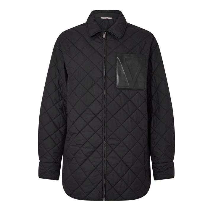 Val Quilted Coat Sn32 - Black