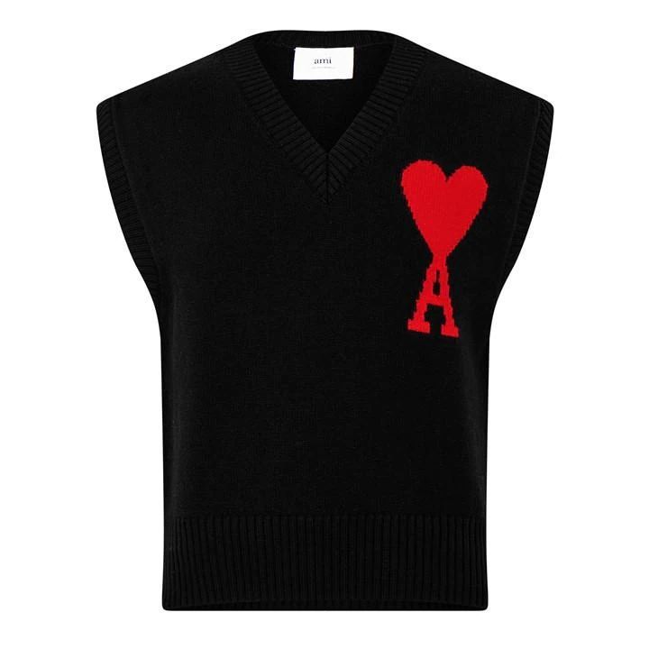 De Coeur Sweater Vest - Black