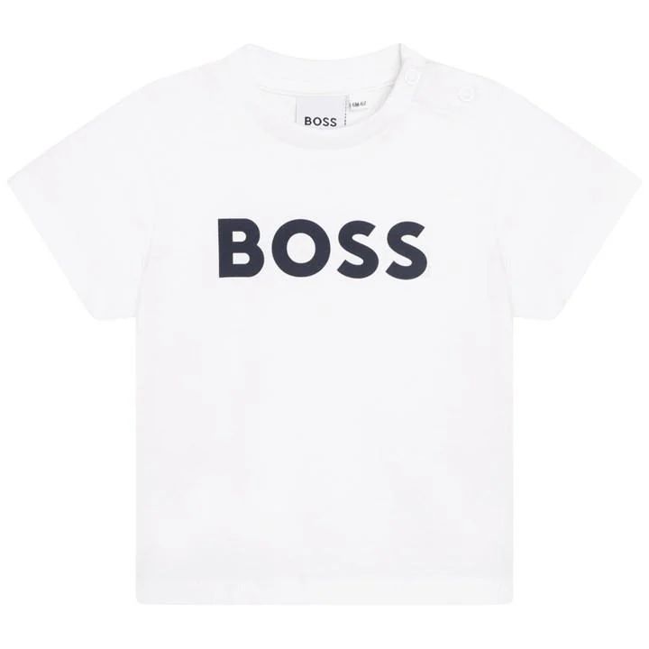 Boss Large Logo T-Shirt Mens - White