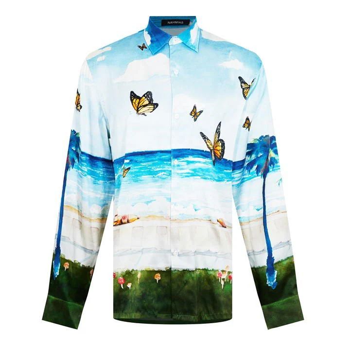 Butterfly Long Sleeve Shirt - Blue