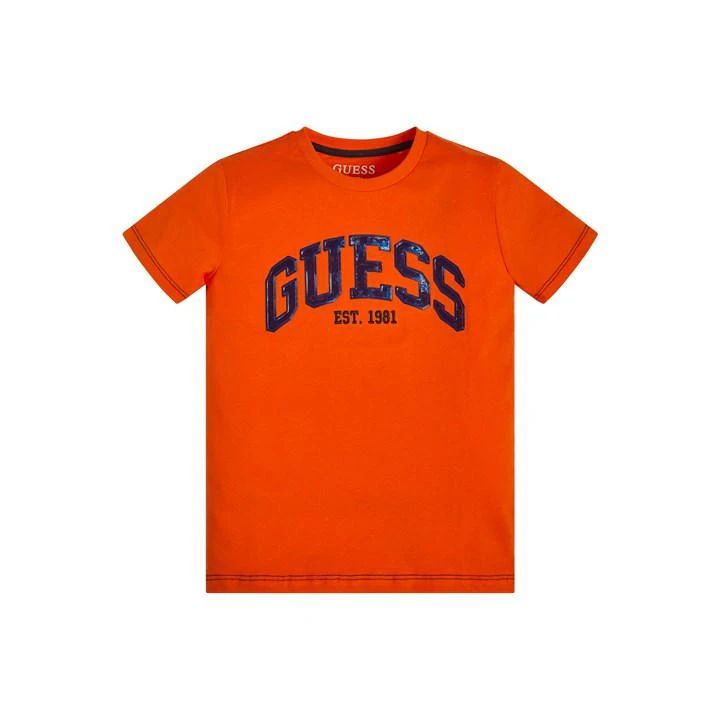 Guess Logo T-Shirt Jn32 - Orange
