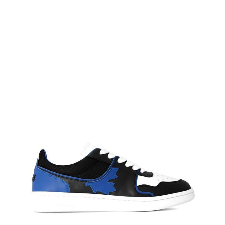 Leather Maple Leaf Low Trainers - Black