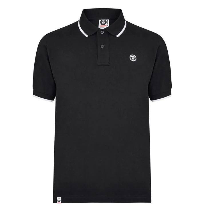 25mm Embroidered Polo Shirt - Black