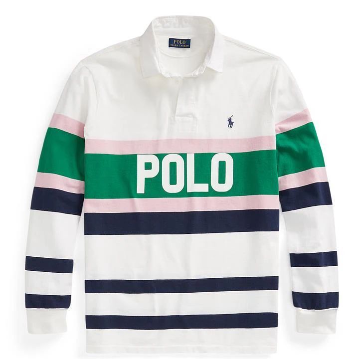 Polo Logo Rugby Shirt - White