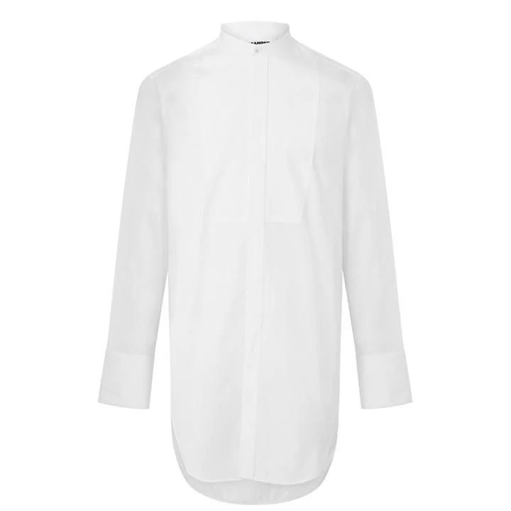 Poplin Plastron Shirt - White
