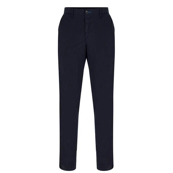Tapered Fit Stretch Cotton Chinos - Blue