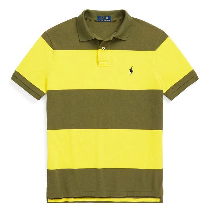 Polo Block Stripe Polo Shirt Mens - Yellow