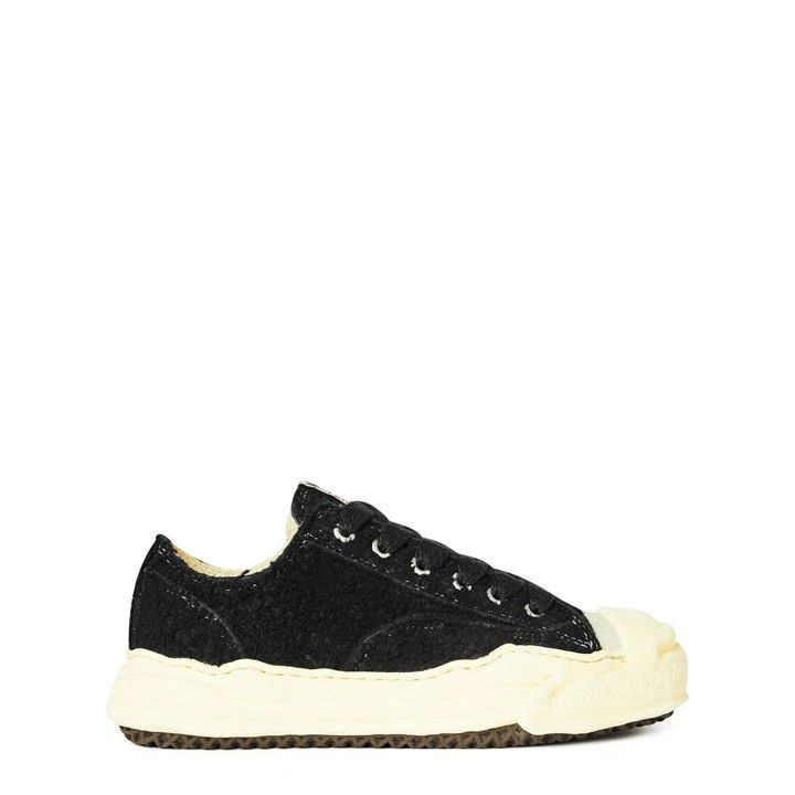 Hank Distressed Low-Top Trainers - Black